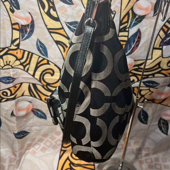 Coach Kristin Black and Cream Signature Hobo Bag - #14753 - Picture 6 of 15